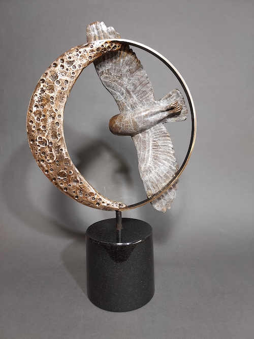 Barn Owl 17 x 10 x 5 $2,500 at Hunter Wolff Gallery